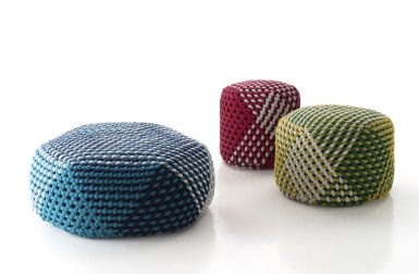 See How unPIZZO Hand-Weaves the Tramae Ottoman for B&B Italia