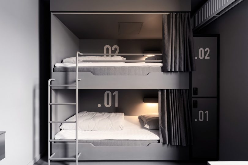 hostel bunk beds