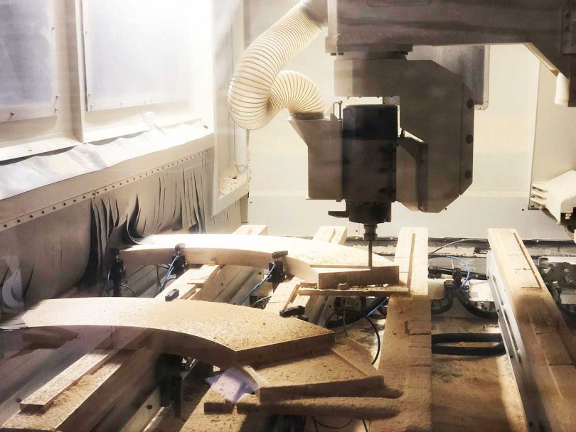 CNC milling wood pieces