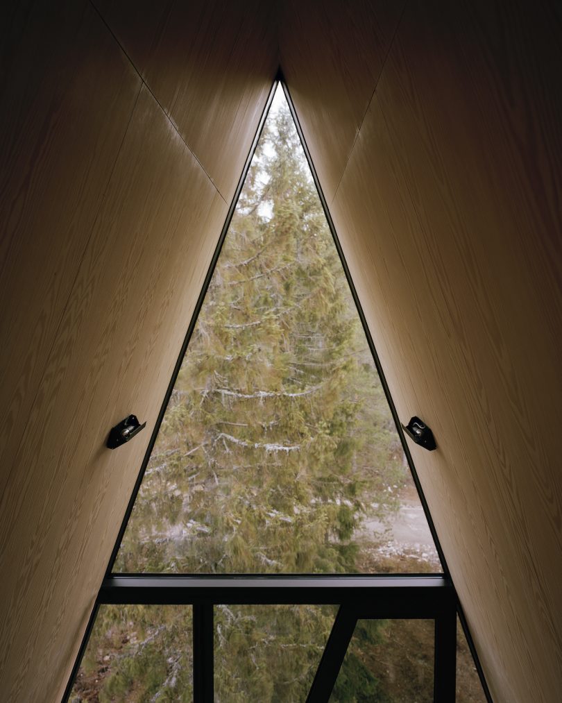 modern a-frame cabin interiors