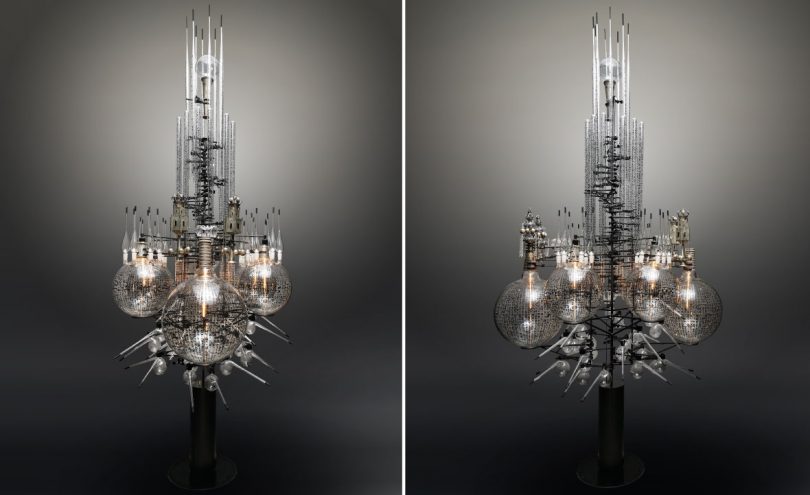 Two views of "Day VII B" Sculpture