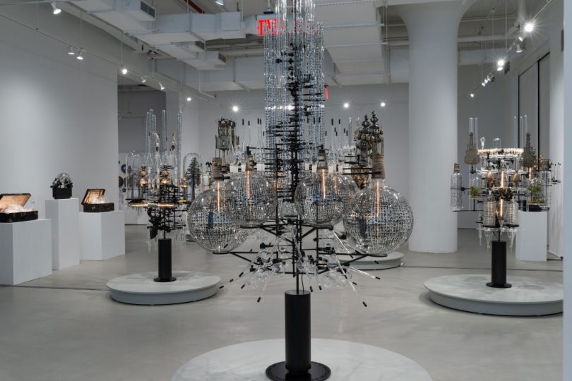 Installation of works with Day VII at center