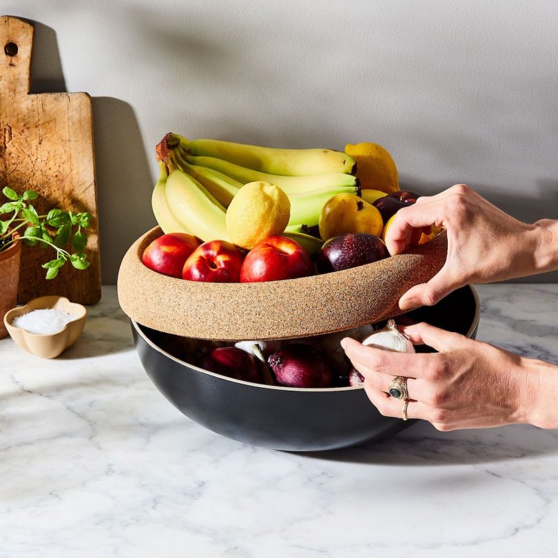 navy fruit storage bowl