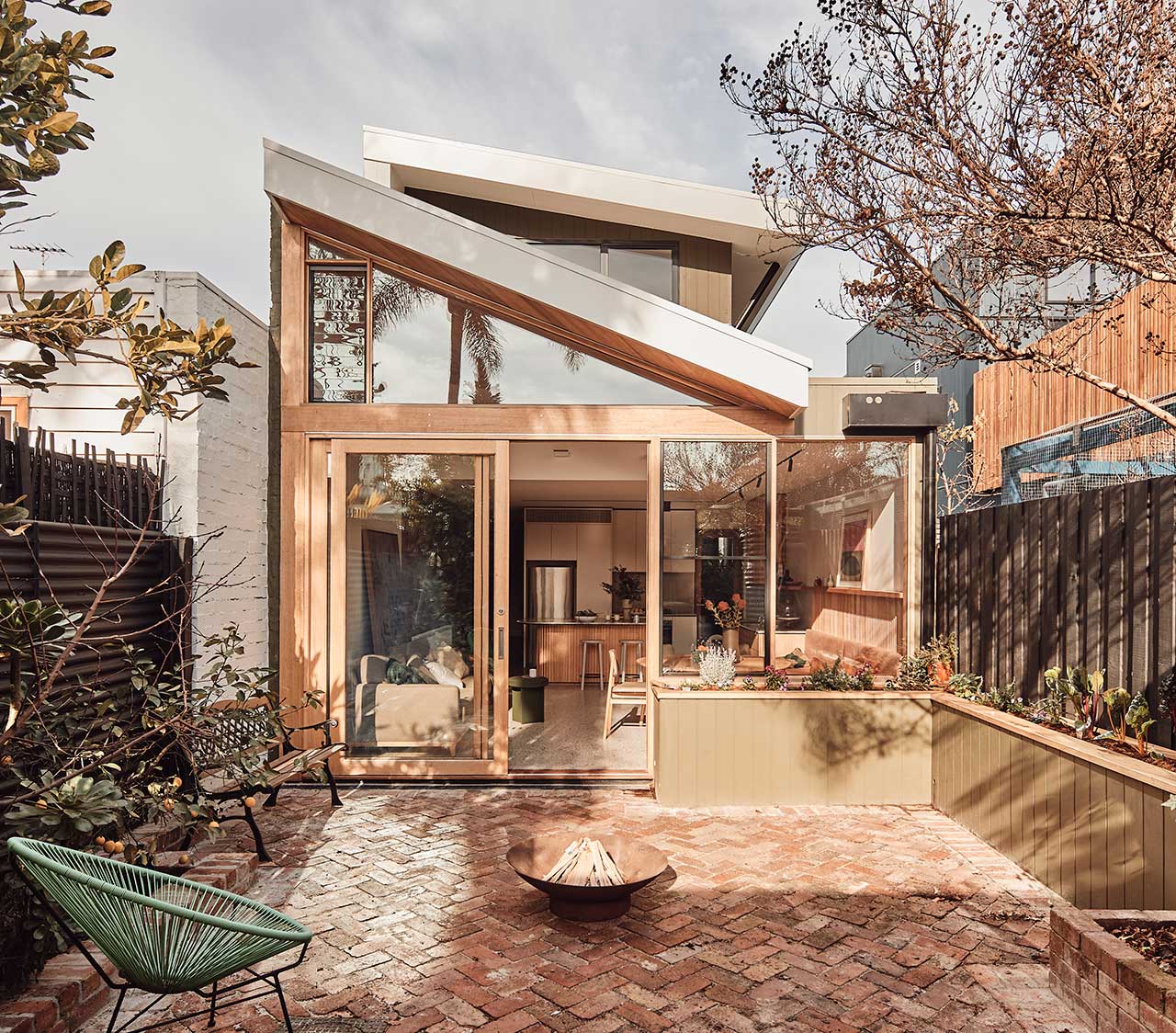 A Melbourne House With 10 Folds in the Roof To Bring in Light