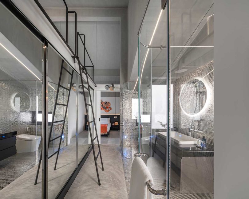 interior shot of modern home hallway