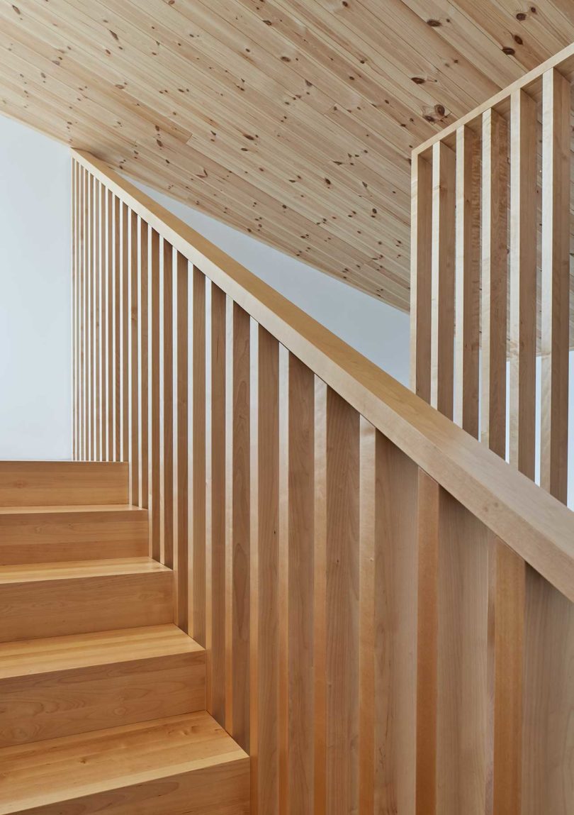 view from stairs of modern home