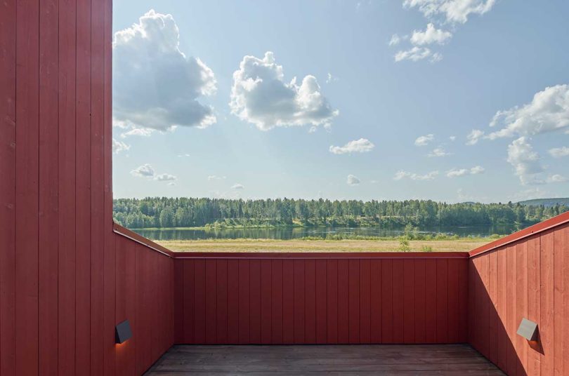 rooftop patio view looking out to surrounding landscape