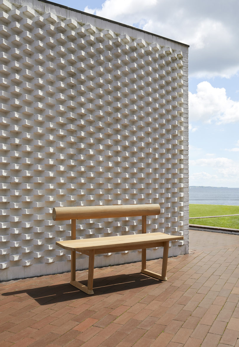 simple wooden bench in the outdoors