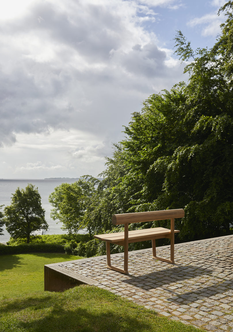 simple wooden bench in the outdoors