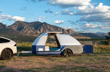 The Boulder Teardrop Camper Is an EV Supercharger on Wheels