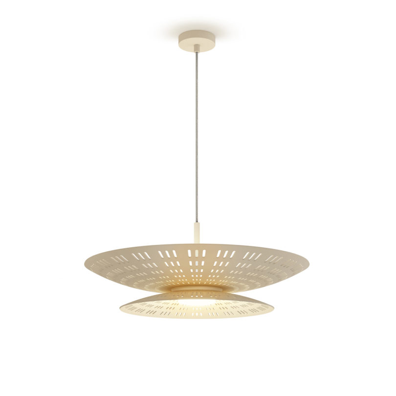 laser cut beige suspension light