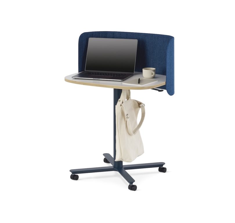 single column mobile work desk 