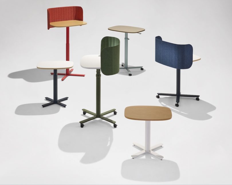 single column mobile work desk collection