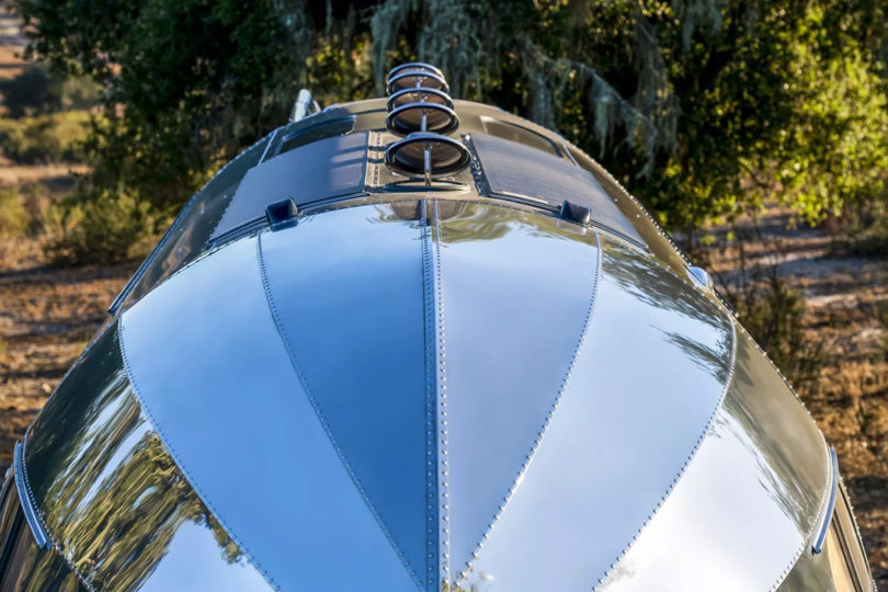 AeroSolar solar power array shown angled on top of Volterra's rooftop.