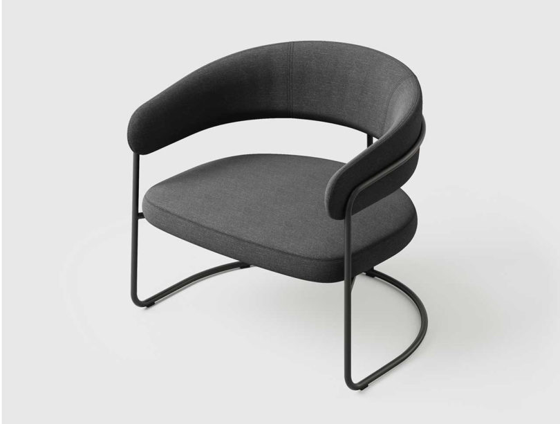 curved lounge chair