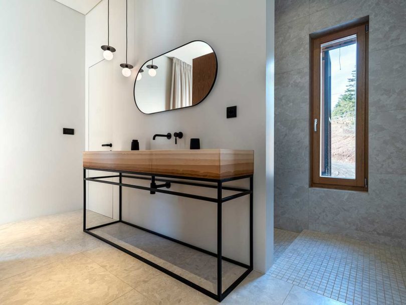 angled view of modern bathroom