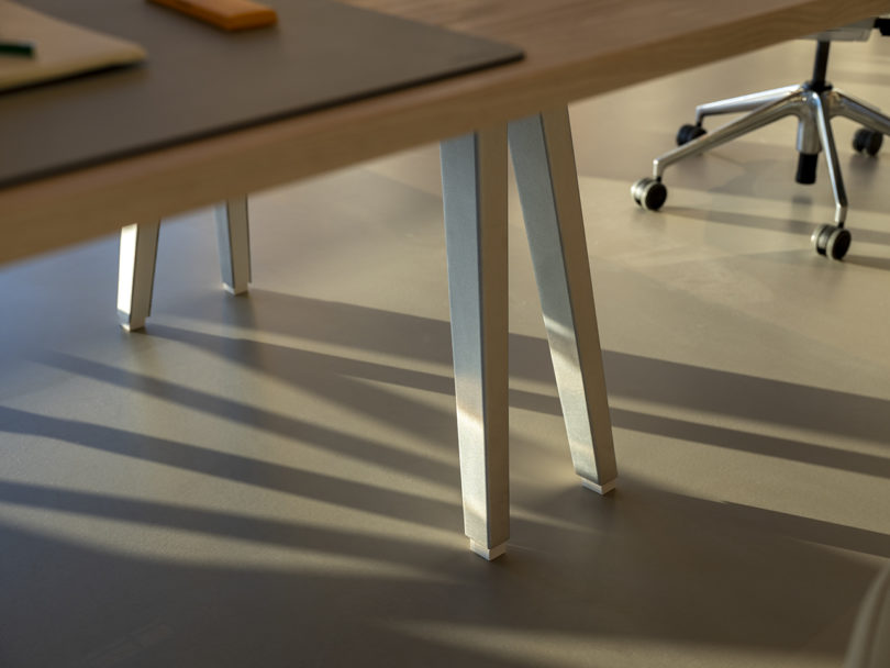 detail of modular office furniture