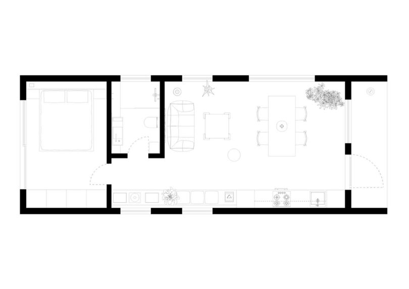 house plan of tiny house