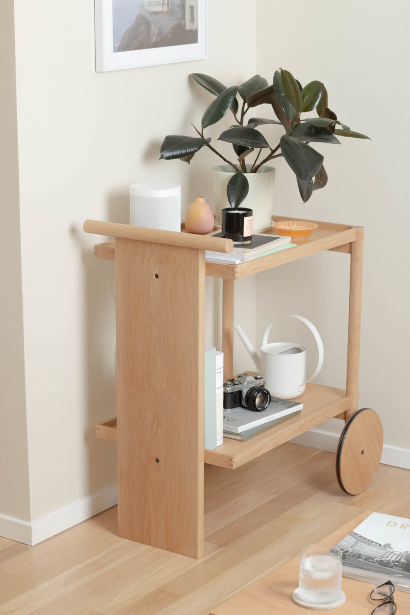 modern bar cart