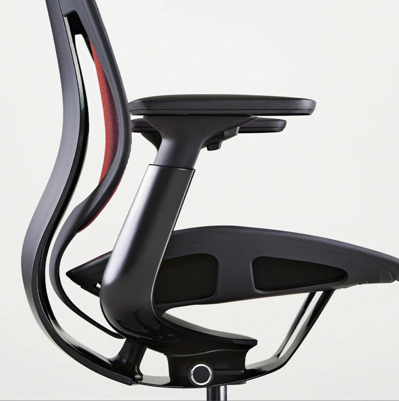 Side view of Steelcase Karman task chair.