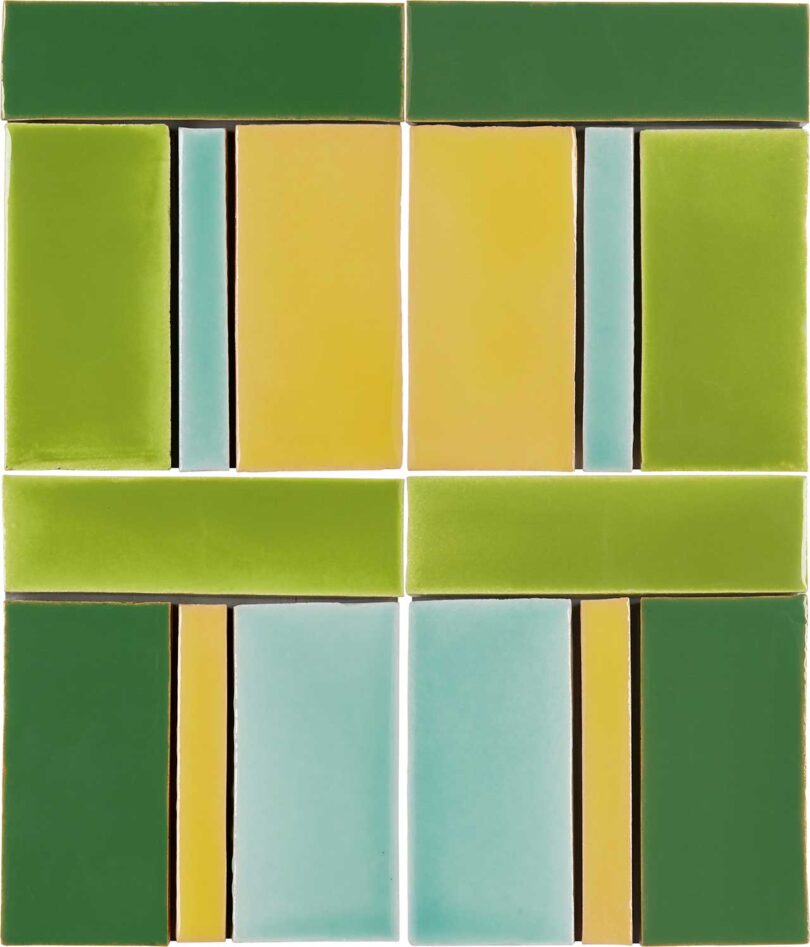 colorful pattern of ceramic rectangular tile