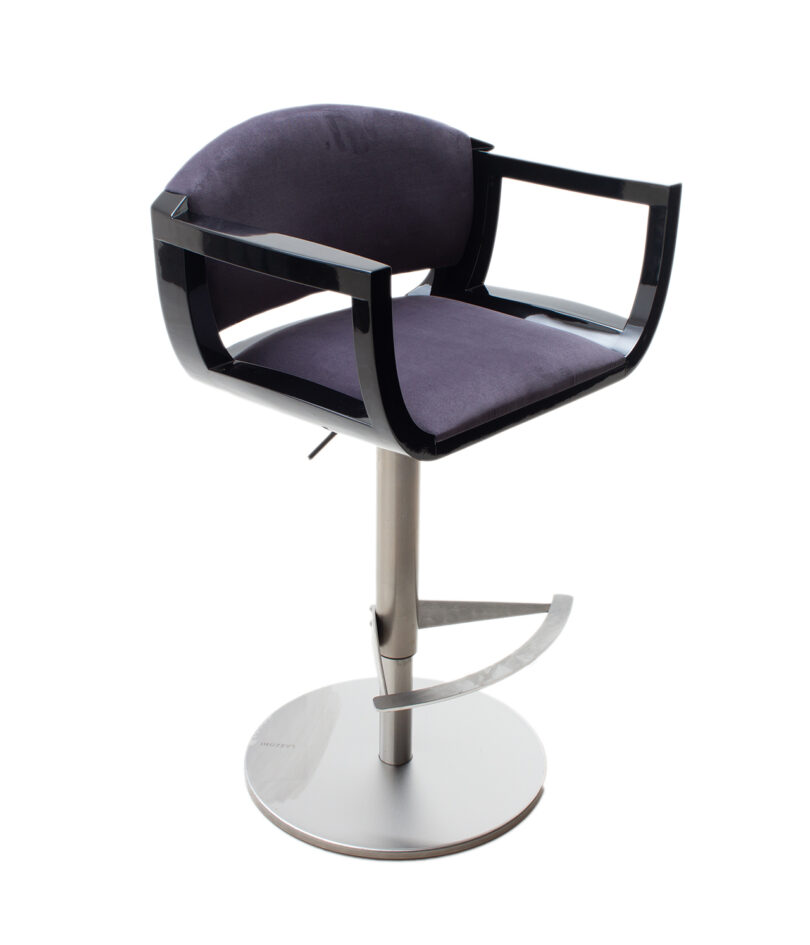 modern black and chrome barstool