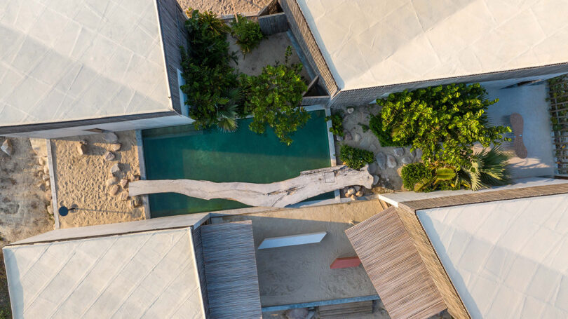 Overhead view of Casa Naila in Puerto Escondido, Mexico.